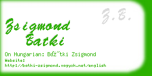 zsigmond batki business card